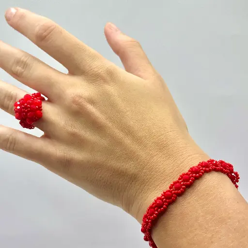 [ARMDUN6] Bracelet Amore - Intense Red
