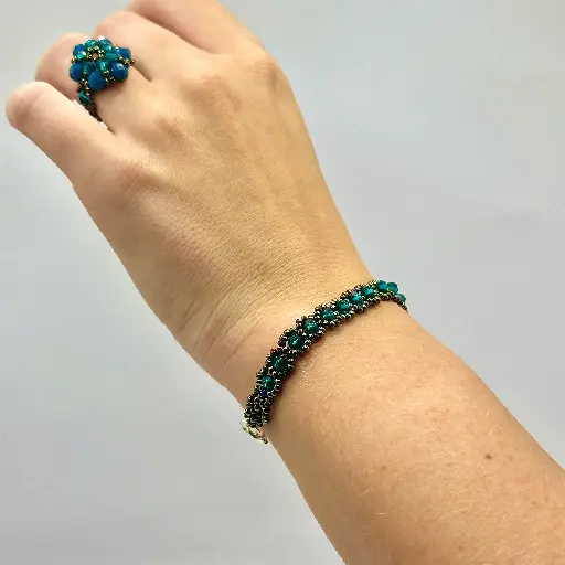 [ARMDUN9] Bracelet Amore - Green Esmeralda